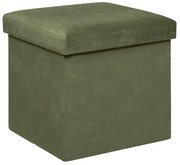 Σκαμπό Με Αποθηκευτικό Χώρο (38x38x38) A-S Lilou Khaki 197332D