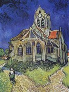 Αναπαραγωγή The Church at Auvers-sur-Oise, 1890, Vincent van Gogh