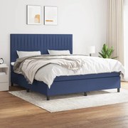 ΚΡΕΒΑΤΙ BOXSPRING ΜΕ ΣΤΡΩΜΑ ΜΠΛΕ 180X200 ΕΚ. ΥΦΑΣΜΑΤΙΝΟ 3141959