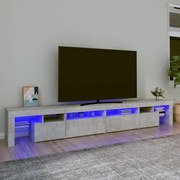 Έπιπλο Τηλεόρασης με LED Γκρι Σκυροδέματος 260x36,5x40 εκ. 3152821
