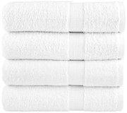 vidaXL Πετσέτες Μπάνιου Premium SOLUND 4 Τεμ Λευκές 100x150εκ 600γρ/μ²
