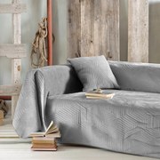 Ριχτάρι Καναπέ Τετραθέσιου Βελουτέ (180x330) Rythmos Selma Grey