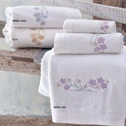Πετσέτες Jolie Σετ 3τμχ Ecru Ρυθμός Σετ Πετσέτες 100% Cotton