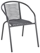 Καρέκλα - Πολυθρόνα SWIFTER C5969.01 Γκρί Μέταλλο με Γκρί Συνθετικό Rattan 54x61x75Υεκ. 54x61x75 εκ.