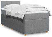 ΚΡΕΒΑΤΙ BOXSPRING ΜΕ ΣΤΡΩΜΑ ΑΝΟΙΧΤΟ ΓΚΡΙ 80X200 ΕΚ. ΥΦΑΣΜΑΤΙΝΟ 3289583