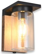 Φωτιστικό Τοίχου - Απλίκα Ardila 211660135 11,5x15x19cm 1xE27 20W Natural-Black Trio Lighting