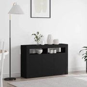 vidaXL Σαλονιού Μαύρο Ξύλο μηχανής 116 x 30 x 75 εκ Σαλονιού Ορθογώνιο