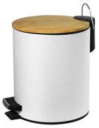 Karag 1555 Bamboo Χαρτοδοχείο Απορριμμάτων 5lt Λευκό ματ