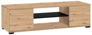 Έπιπλο Τηλεόρασης Bologna Artisan Oak - Μαύρο 120x40x34 εκ. 120x40x34 εκ.