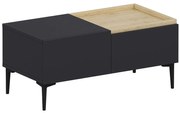 Τραπέζι Σαλονιού Mia 382NRC1529 91,8x45x38,6cm Anthracite-Oak