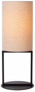Φωτιστικό Επιτραπέζιο Lucide 30562-81-38 HERMAN Μπεζ/Κρεμ (Beige/Creme)|Μαύρο Ματ (Black Mat)