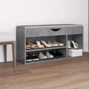 vidaXL Παπουτσοθήκη Γκρι Σκυρ. 104 x 30 x 49 εκ. Μοριοσανίδα Μαξιλάρι