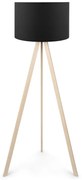 Φωτιστικό δαπέδου Rosling Megapap Mdf/ύφασμα Pvc χρώμα φυσικό/μαύρο 38x21x140εκ.-GP029-0001,5