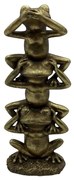 FROGGIES 1 DECO ΒΑΤΡΑΧΟΣ POLYRESIN ΧΡΥΣΟ 9,3x5,8xH21,8cm - 021863