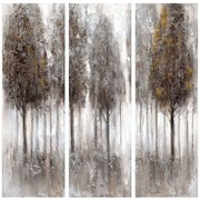 Πίνακας Καμβάς Bossen 021063 90x3x90cm Multi Τετράγωνοι Wood, Canvas