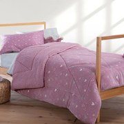 Παιδικό κουβερτοπάπλωμα 160x220 Hearts Look Rose 5205495590233