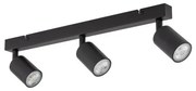 Πλαφονιέρα Φωτιστικό Οροφής 3xGU10 10W IP20 Top TK Lighting-6176-Μαύρο 6176
