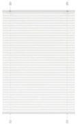 vidaXL Πλισέ περσίδα Λευκό 85x150 cm Πλάτος υφάσματος 84,4 cm