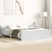 vidaXL Πλαίσιο Κρεβατιού με Κεφαλάρι & Ποδαρικό Λευκό 120 x 190 εκ.