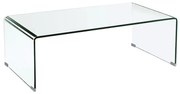 WOODWELL ΕΜ720GLASSER Τραπεζάκι Σαλονιού Καθιστικού Διάφανο Γυαλί 12mm 110x55x35cm ΕΜ720