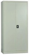 WOODWELL Ε6001ΝΤΟΥΛΑΠΑ Δίφυλλη - Εσωτερικό Ντουλάπι, 3 Ράφια, Θέσεις για Κρεμάστρες, Μέταλλο Βαφή Άσπρο 90x45x185cm Ε6001