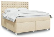 ΚΡΕΒΑΤΙ BOXSPRING ΜΕ ΣΤΡΩΜΑ ΚΡΕΜ 180X200 ΕΚ. ΥΦΑΣΜΑΤΙΝΟ 3292886