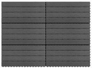 Πλακάκια 6 τεμ. Γκρι 1 μ² / 60 x 30 εκ. από WPC  - Γκρι