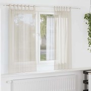 vidaXL Κουρτίνες Voile με Καρτέλα Κορυφή 2 τεμάχια Κρεμ