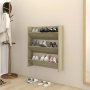 vidaXL Παπουτσοθήκη Τοίχου Sonoma Δρυς 80 x 18 x 90 εκ. Μοριοσανίδα