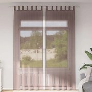 vidaXL Κουρτίνες Voile με Καρτέλα Κορυφή 2 τεμάχια Καφέ