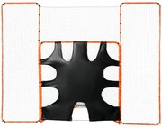VEVOR 3-IN-1 Lacrosse Goal with Backstop and Target, 12&#039; x 9&#039; Lacrosse Net, Steel Frame Backyard Lacrosse Rebounder Equipment, Quick &amp; Easy Setup Training Net, Perfect for Youth Adult Training, Orange
