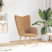 vidaXL Χαλαρωτική Πολυθρόνα Μπεζ από Ίνα Μοιάζει με Μαλλί