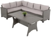 Σαλόνι Κήπου Carson (Σετ 2Τμχ) HM6078.01 Grey 7 Θέσεων