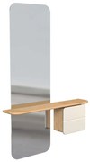 Καθρέπτης Τοίχου One More Look 5620C5620-1 78x15x118cm Oak-White Umage Ατσάλι,Ξύλο