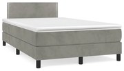 ΚΡΕΒΑΤΙ BOXSPRING ΜΕ ΣΤΡΩΜΑ ΑΝΟΙΧΤΟ ΓΚΡΙ 120X190 ΕΚ. ΒΕΛΟΥΔΙΝΟ 3269831