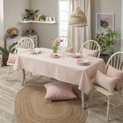 Τραπεζομάντηλο Guensa 06 Pink Teoran 135X135cm Cotton-Polyester