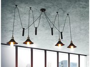 Φωτιστικό κρεμαστό MOVE BALANCE μεταλλικό μαύρο HL-3310-4P Homelighting-77-3233-Μαύρο 77-3233