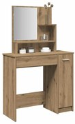 vidaXL Κομοδίνο με καθρέφτη Artisan Oak 86,5x35x136 cm