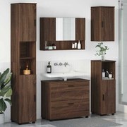 vidaXL Σετ Επίπλων Μπάνιου με ράφι 5 pcs Καφέ δρυς 30 x 35 x 192 εκ.