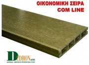 WPC Deck Com Line Olivo Ίδιας Όψης