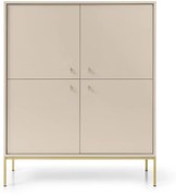 Lh-homefurniture Μπουφές Mono χρώμα Μπεζ + χρυσό 103,5x125,5x39cm P_MNBz_NT_G