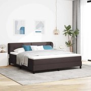 vidaXL Κρεβάτι box spring με στρώμα με στρώμα Σκούρο καφέ Σκούρο καφέ