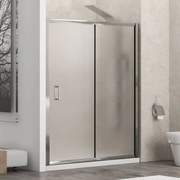 Καμπίνα Ντουζιέρας Από Τοίχο Σε Τοίχο Συρόμενη Flora NFL500110 Fabric 5,5mm 500 Chrome-Satin Karag 110X180 Αλουμίνιο,Γυαλί