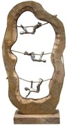 Διακοσμητικό Lardo 312-000001 29x10x57cm Natural-Silver Inart Wood,Aluminum