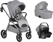 Baby stroller 3 in 1 Unique Silver cloud