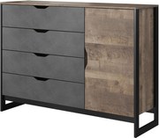 Lh-homefurniture Μπουφές Arden: Sand gragne+matera 137.5x99.2x39.6cm ARD-21s