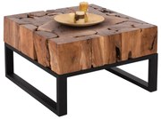 Τραπεζάκι σαλονιού PIEN C9354 από Μασίφ Ξύλο Teak σε Φυσικό 80x80x48Yεκ. 80x80x48 εκ.