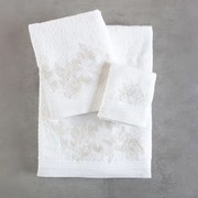 Πετσέτες Electra (Σετ 3τμχ) White Ρυθμός Σετ Πετσέτες 80x150cm 100% Πενιέ Βαμβάκι