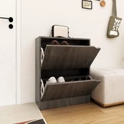 vidaXL Παπουτσοθήκη 2 Πόρτες Γκρι Sonoma Δρυς 59x24x74 εκ. Μοριοσανίδα