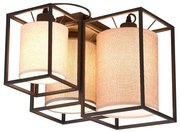 Φωτιστικό Οροφής Trio Lighting Ross 603130317 Μαύρο Ματ με Αμπαζούρ